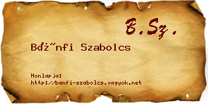 Bánfi Szabolcs névjegykártya