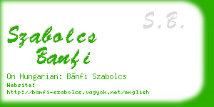 szabolcs banfi business card