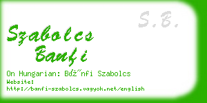 szabolcs banfi business card
